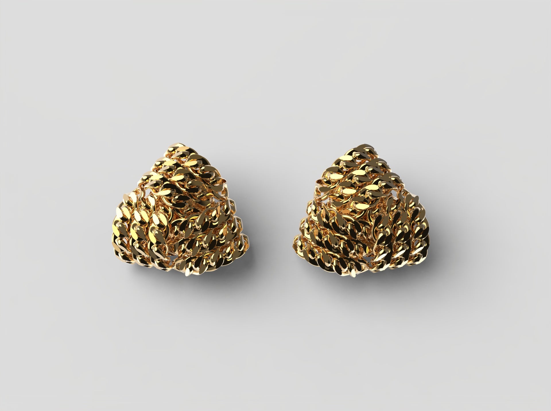 The Lucy Link Studs in Gold