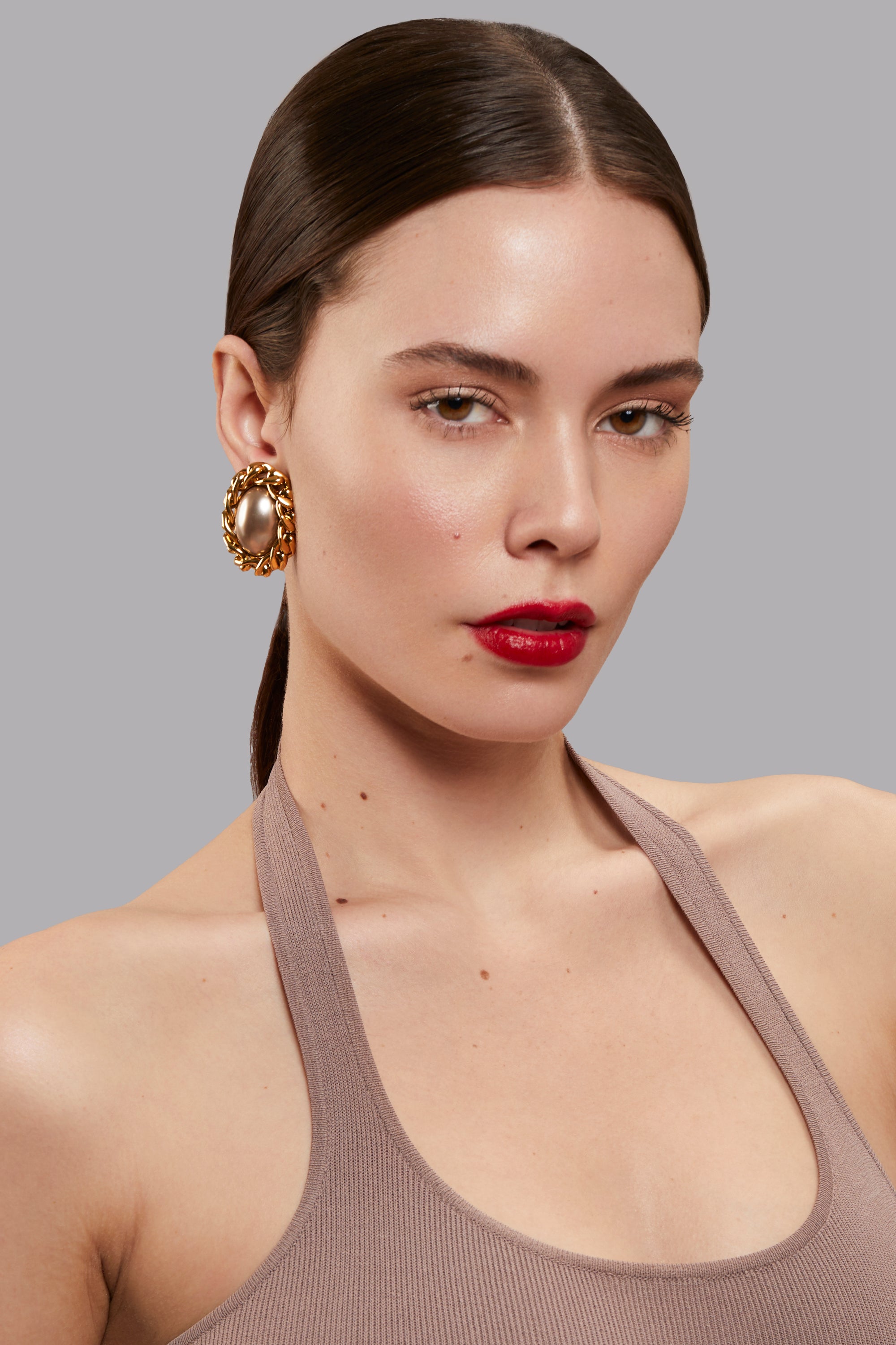 Elise – Gold & Pearl Earrings