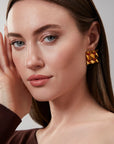Ciera Studs – Gold Statement Earring