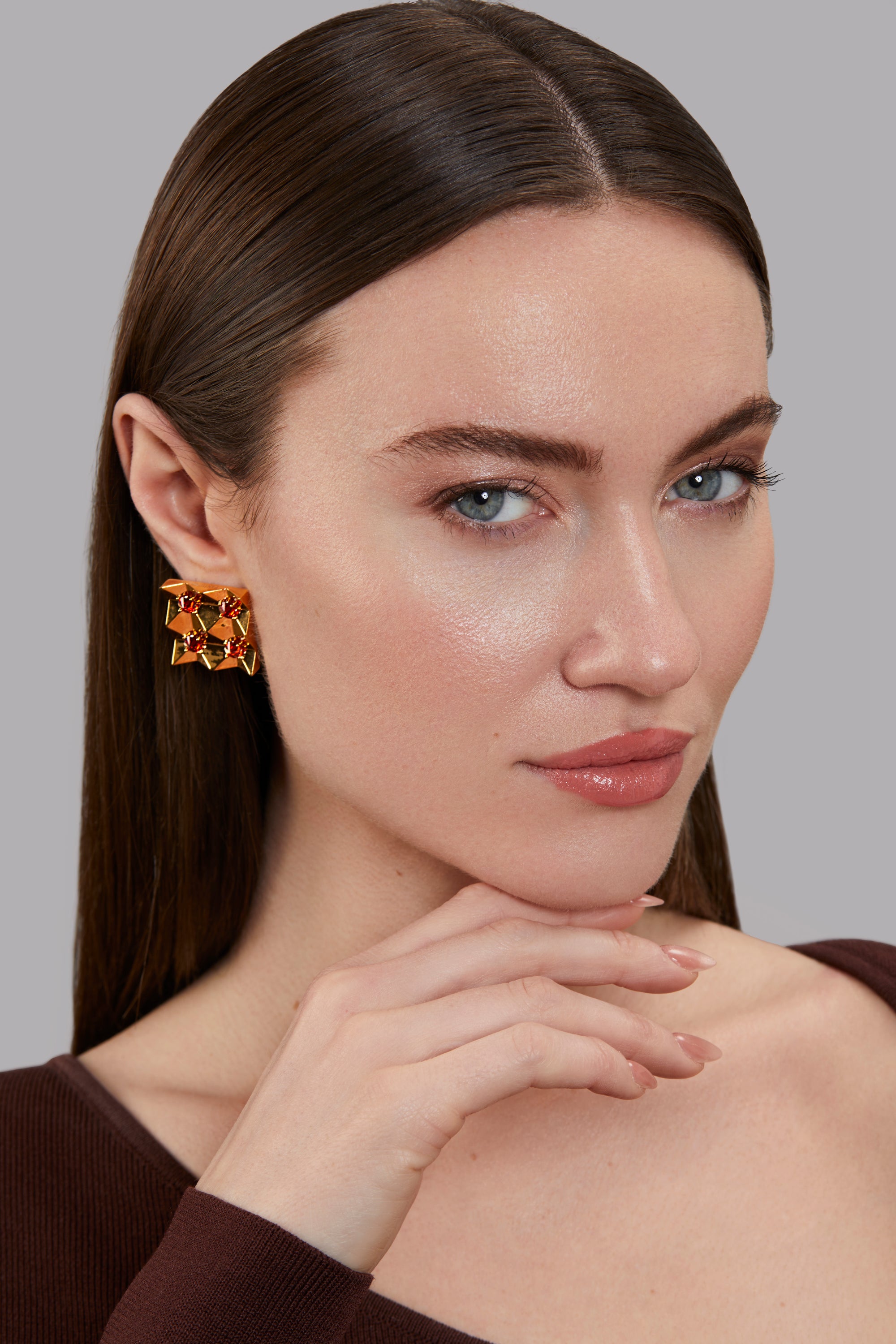 Ciera Studs – Gold Statement Earring