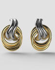 Charlette – Gold and Silver Twist Earrings