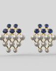 Lola Gem & Pearl Cluster Earrings